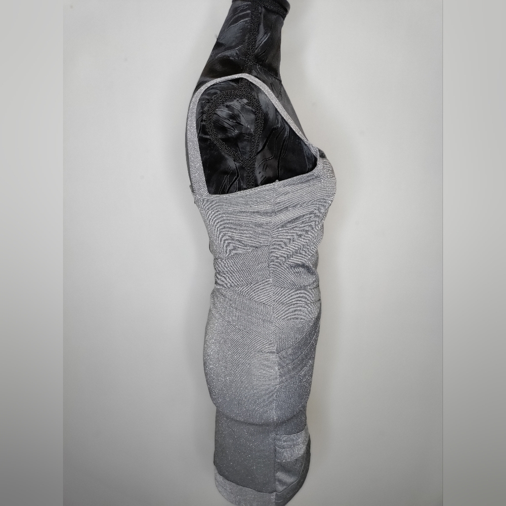 H&M Gray Ruched Bodycon Cocktail Dress - Picture 3 of 6